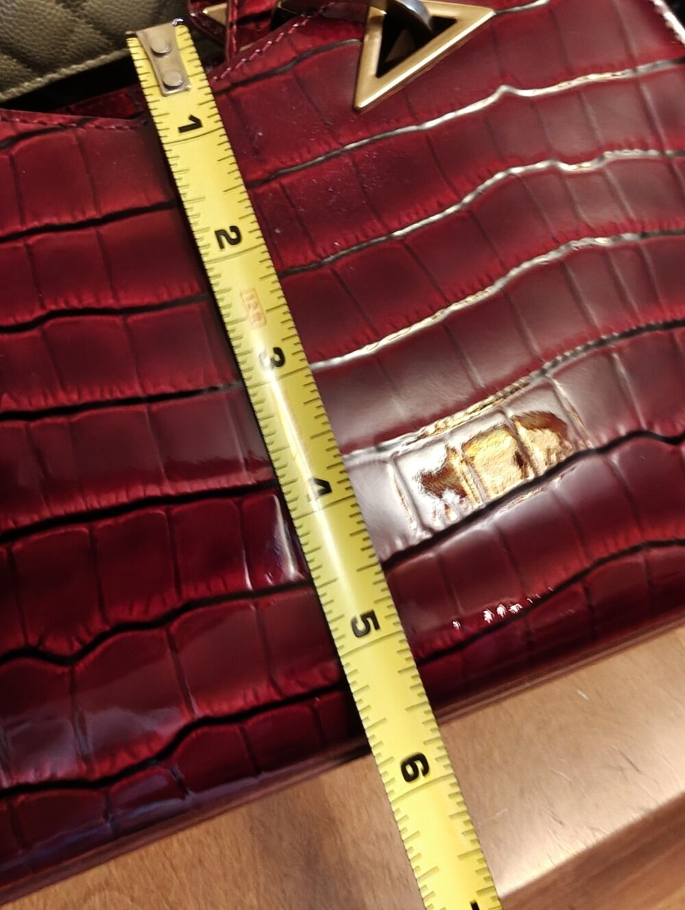 Mac Duggal Croc Crossbody Handbag New - Picture 14 of 16